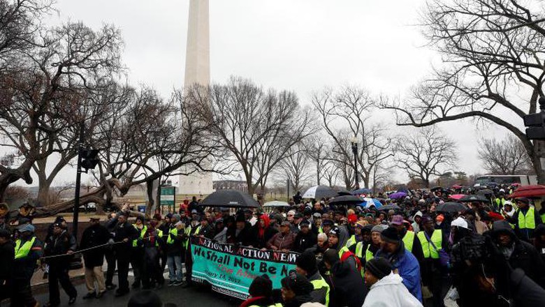 Sejumlah Kelompok Berdemo Tolak Pelantikan Trump
